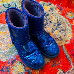 Blue Sequin Uggs